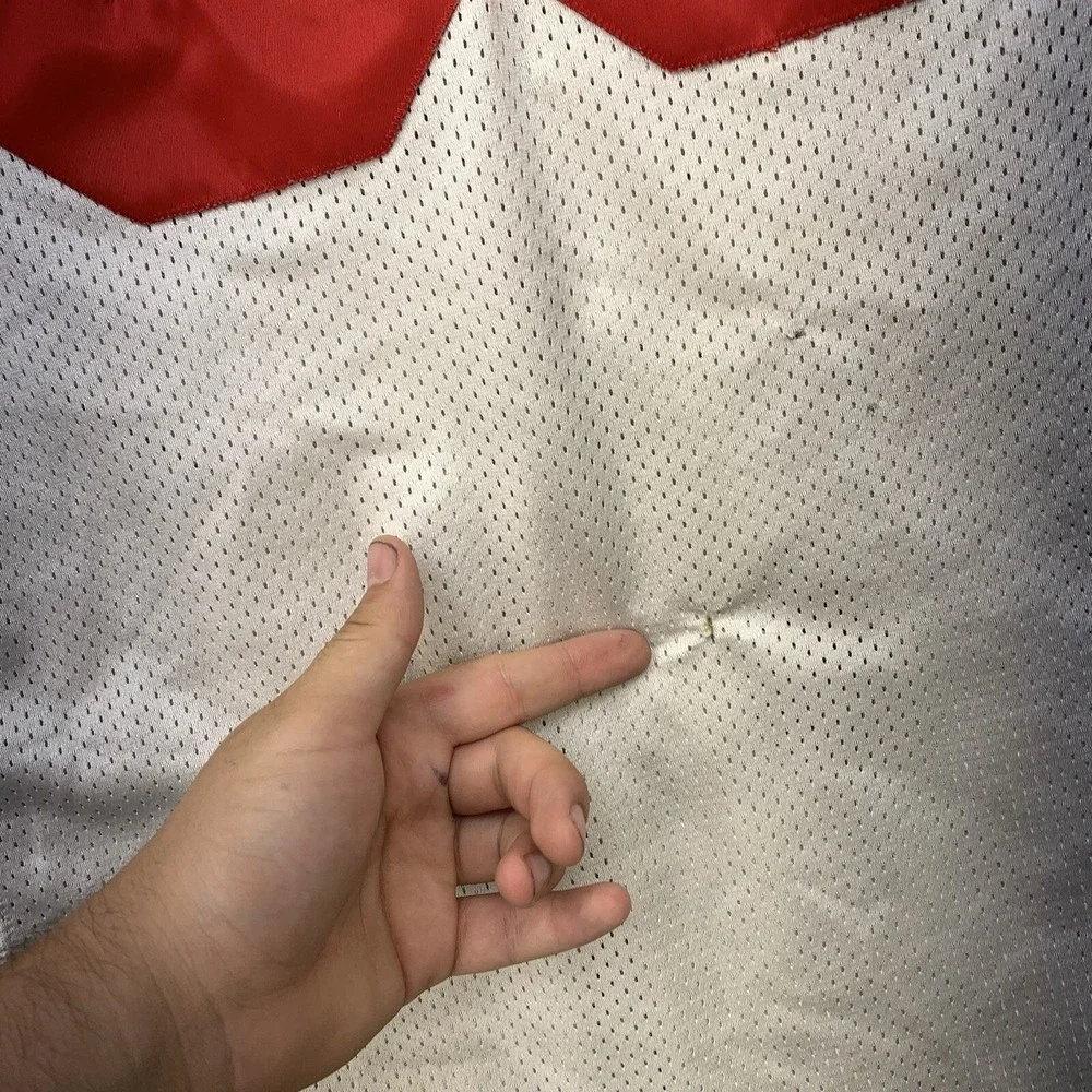 Nike Ohio State Buckeyes Jersey Mens 2XL Joe Gantz #33 Away White Faded Athletic